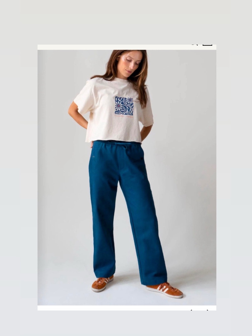 Women’s Relaxed Wide-Leg Pants in Teal